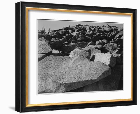 Rock Formation "Moraine Rocky Mountain National Park" Colorado 1933-1942-Ansel Adams-Framed Art Print