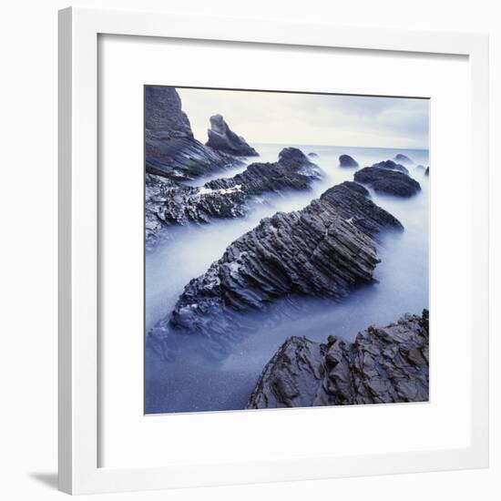 Rock Formation on Coast-Micha Pawlitzki-Framed Photographic Print