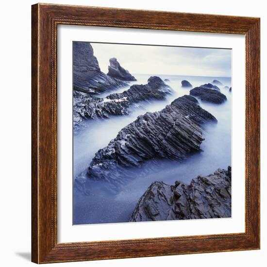 Rock Formation on Coast-Micha Pawlitzki-Framed Photographic Print