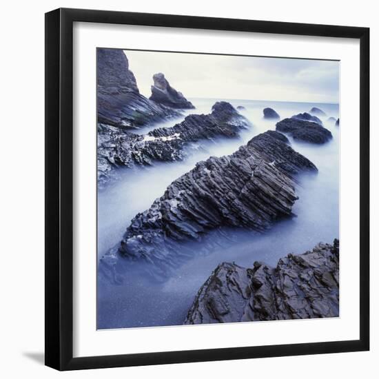 Rock Formation on Coast-Micha Pawlitzki-Framed Photographic Print