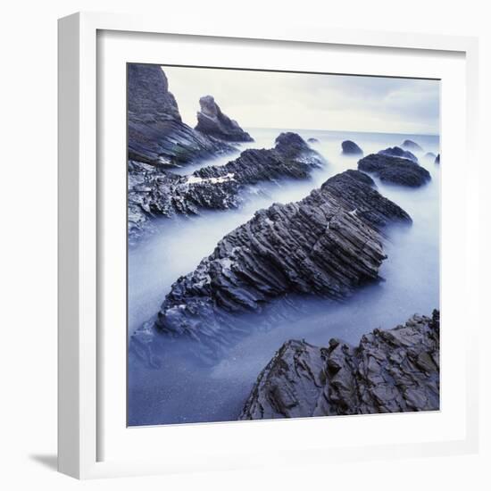 Rock Formation on Coast-Micha Pawlitzki-Framed Photographic Print