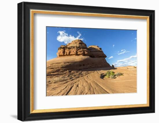 Rock formation on the way to Delicate Arch, Arches National Park, Moab, Grand County, Utah, United -Francesco Vaninetti-Framed Photographic Print