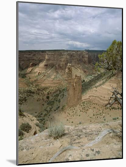 Rock Formation, Spider Rock from Rim, Canyon De Chelly, Arizona, USA-Tony Gervis-Mounted Photographic Print