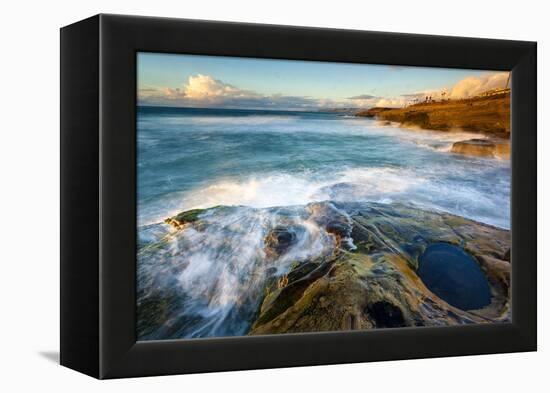 Rock Formations Along the Coastline Near Sunset Cliffs, San Diego, Ca-Andrew Shoemaker-Framed Premier Image Canvas