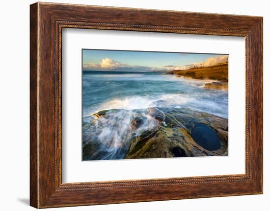 Rock Formations Along the Coastline Near Sunset Cliffs, San Diego, Ca-Andrew Shoemaker-Framed Photographic Print