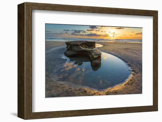 Rock Formations at Swamis Beach in Encinitas, Ca-Andrew Shoemaker-Framed Photographic Print