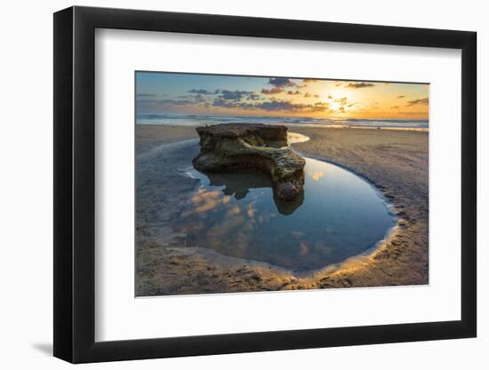 Rock Formations at Swamis Beach in Encinitas, Ca-Andrew Shoemaker-Framed Photographic Print