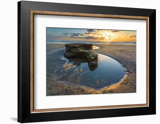 Rock Formations at Swamis Beach in Encinitas, Ca-Andrew Shoemaker-Framed Photographic Print