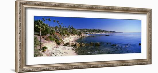 Rock formations at the coast, Laguna Beach, Orange County, California, USA-null-Framed Photographic Print