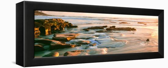 Rock Formations at Windansea Beach, La Jolla, San Diego, California, Usa-null-Framed Stretched Canvas