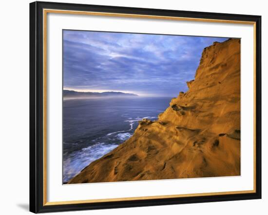 Rock Formations, Cape Kiwanda State Natural Area, Oregon, USA-Charles Gurche-Framed Photographic Print