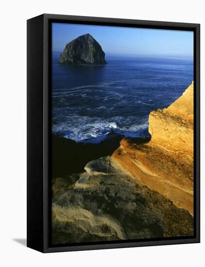 Rock Formations, Cape Kiwanda State Park, Oregon, USA-Charles Gurche-Framed Premier Image Canvas