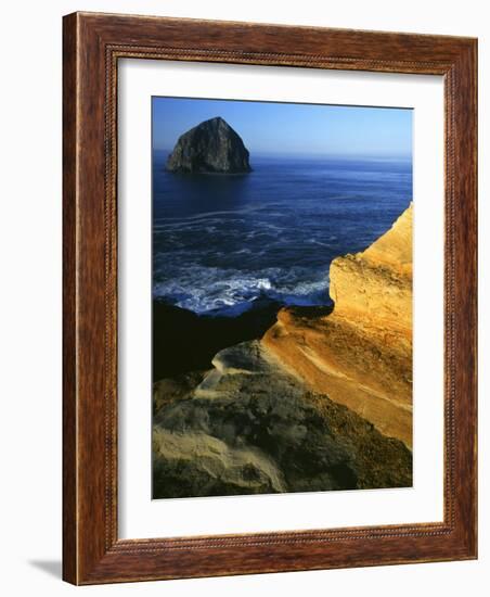 Rock Formations, Cape Kiwanda State Park, Oregon, USA-Charles Gurche-Framed Photographic Print