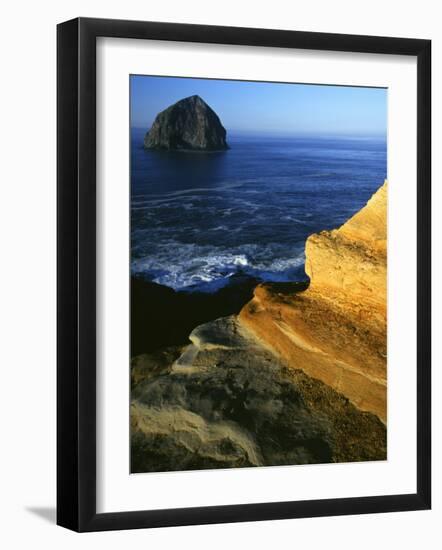 Rock Formations, Cape Kiwanda State Park, Oregon, USA-Charles Gurche-Framed Photographic Print