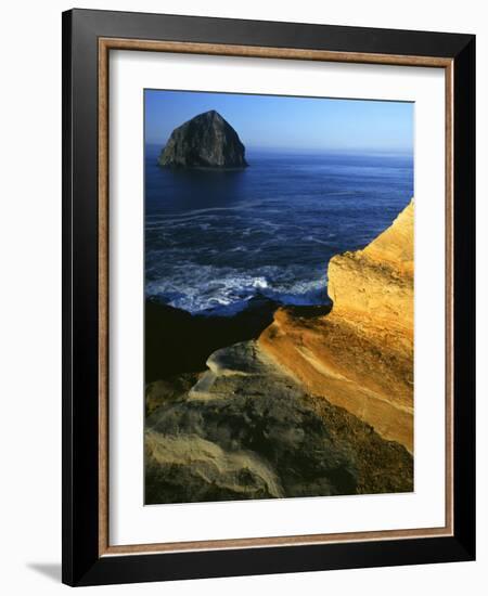 Rock Formations, Cape Kiwanda State Park, Oregon, USA-Charles Gurche-Framed Photographic Print