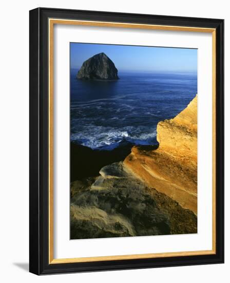 Rock Formations, Cape Kiwanda State Park, Oregon, USA-Charles Gurche-Framed Photographic Print