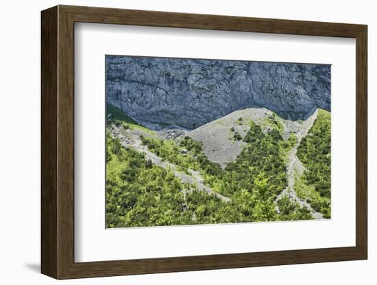 rock formations, Gosausee, mountains, spring, Austria-David & Micha Sheldon-Framed Photographic Print