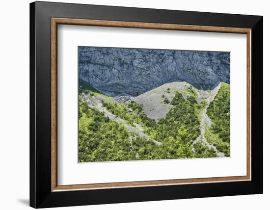 rock formations, Gosausee, mountains, spring, Austria-David & Micha Sheldon-Framed Photographic Print