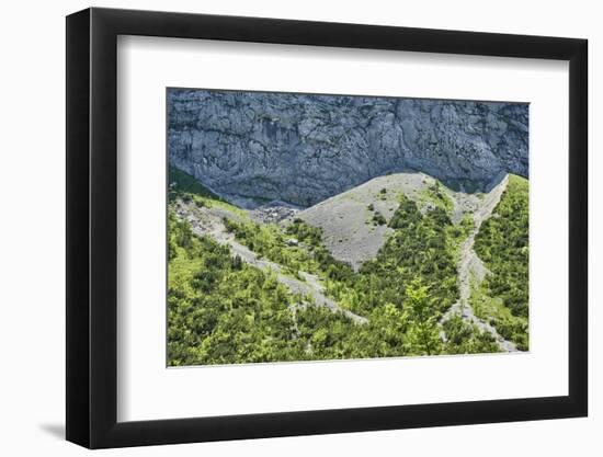 rock formations, Gosausee, mountains, spring, Austria-David & Micha Sheldon-Framed Photographic Print