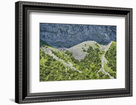 rock formations, Gosausee, mountains, spring, Austria-David & Micha Sheldon-Framed Photographic Print