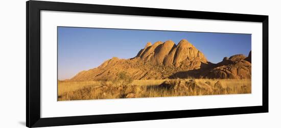 Rock Formations in a Desert at Dawn, Spitzkoppe, Namib Desert, Namibia-null-Framed Photographic Print