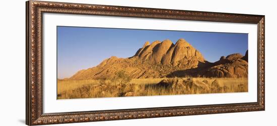 Rock Formations in a Desert at Dawn, Spitzkoppe, Namib Desert, Namibia-null-Framed Photographic Print