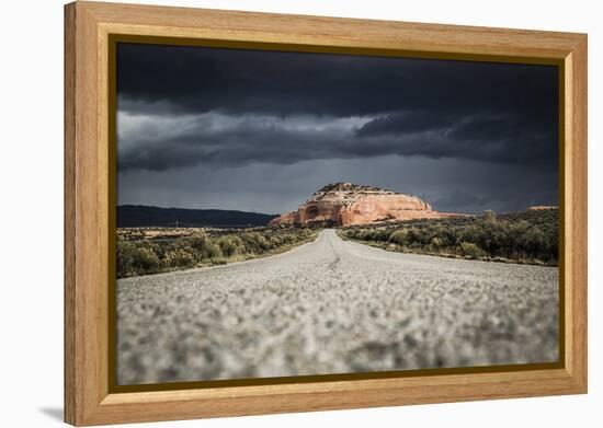 Rock Formations In Monticello, Utah Painted With Light During An On Coming Desert Storm-Dan Holz-Framed Premier Image Canvas