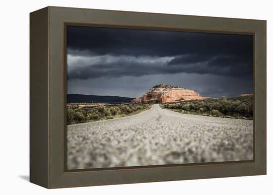 Rock Formations In Monticello, Utah Painted With Light During An On Coming Desert Storm-Dan Holz-Framed Premier Image Canvas