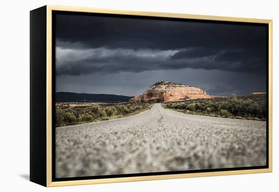 Rock Formations In Monticello, Utah Painted With Light During An On Coming Desert Storm-Dan Holz-Framed Premier Image Canvas