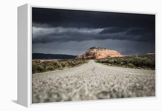 Rock Formations In Monticello, Utah Painted With Light During An On Coming Desert Storm-Dan Holz-Framed Premier Image Canvas