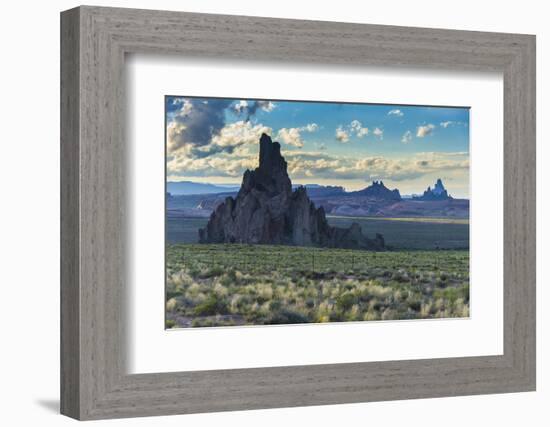 Rock Formations in the Late Daylight Near Monument Valley-Michael Runkel-Framed Photographic Print