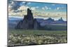 Rock Formations in the Late Daylight Near Monument Valley-Michael Runkel-Mounted Photographic Print