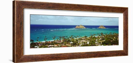 Rock Formations in the Pacific Ocean, Lanikai Beach, Oahu, Hawaii, USA-null-Framed Photographic Print