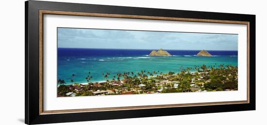 Rock Formations in the Pacific Ocean, Lanikai Beach, Oahu, Hawaii, USA-null-Framed Photographic Print