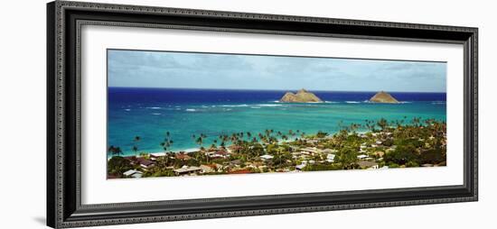 Rock Formations in the Pacific Ocean, Lanikai Beach, Oahu, Hawaii, USA-null-Framed Photographic Print