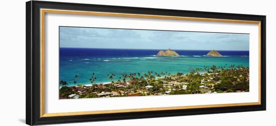 Rock Formations in the Pacific Ocean, Lanikai Beach, Oahu, Hawaii, USA-null-Framed Photographic Print
