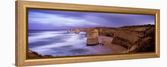 Rock Formations in the Sea, Twelve Apostles Sea Rocks, Great Ocean Road-null-Framed Stretched Canvas