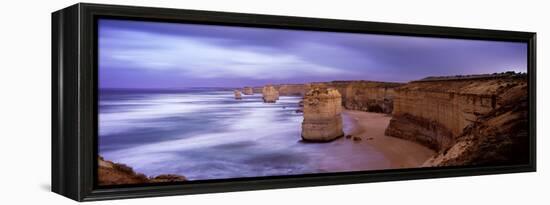 Rock Formations in the Sea, Twelve Apostles Sea Rocks, Great Ocean Road-null-Framed Stretched Canvas