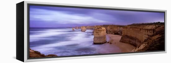 Rock Formations in the Sea, Twelve Apostles Sea Rocks, Great Ocean Road-null-Framed Stretched Canvas