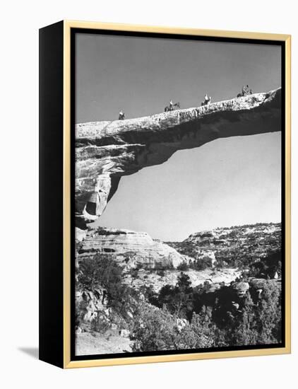 Rock Formations in Utah Desert-Loomis Dean-Framed Premier Image Canvas