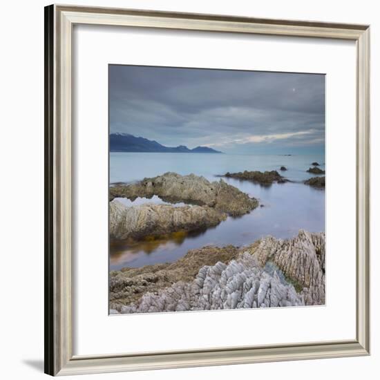 Rock Formations, Kaikoura Peninsula, Manakau Mountains, Canterbury, South Island, New Zealand-Rainer Mirau-Framed Photographic Print