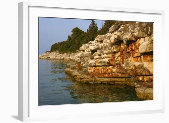 Rock Formations, Kefalonia, Greece-Peter Thompson-Framed Photographic Print