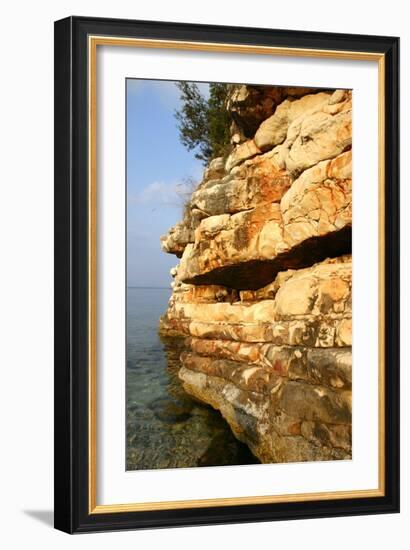 Rock Formations, Kefalonia, Greece-Peter Thompson-Framed Photographic Print