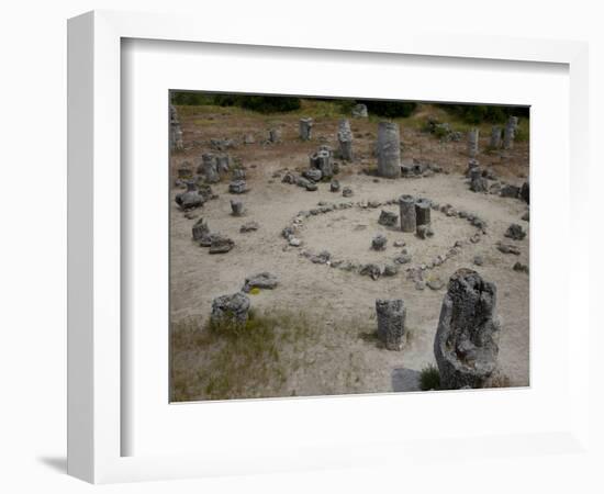 Rock Formations known as the Stone Forest, 50 Million Year Old Tree-Like Stone Columns, Varna, Bulg-Dallas & John Heaton-Framed Photographic Print