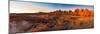 Rock Formations on a Landscape at Sunrise, Door Trail, Badlands National Park, South Dakota, USA-null-Mounted Photographic Print