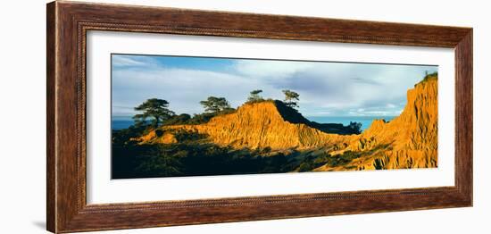 Rock Formations on a Landscape, Broken Hill, Torrey Pines State Natural Reserve, La Jolla-null-Framed Photographic Print