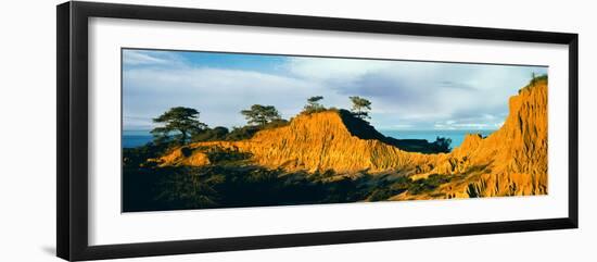 Rock Formations on a Landscape, Broken Hill, Torrey Pines State Natural Reserve, La Jolla-null-Framed Photographic Print