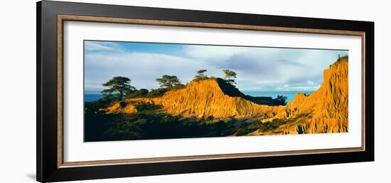 Rock Formations on a Landscape, Broken Hill, Torrey Pines State Natural Reserve, La Jolla-null-Framed Photographic Print