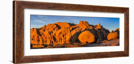 Rock formations on a landscape, Joshua Tree National Park, California, USA-null-Framed Photographic Print