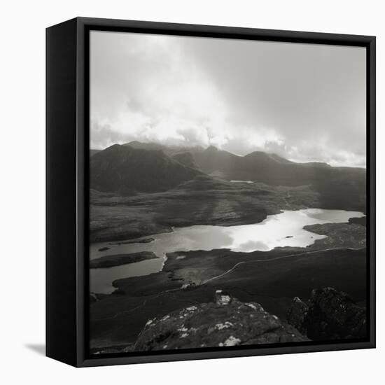 Rock Formations on Side of Stac Pollaidh above Loch Lurgainn-null-Framed Premier Image Canvas